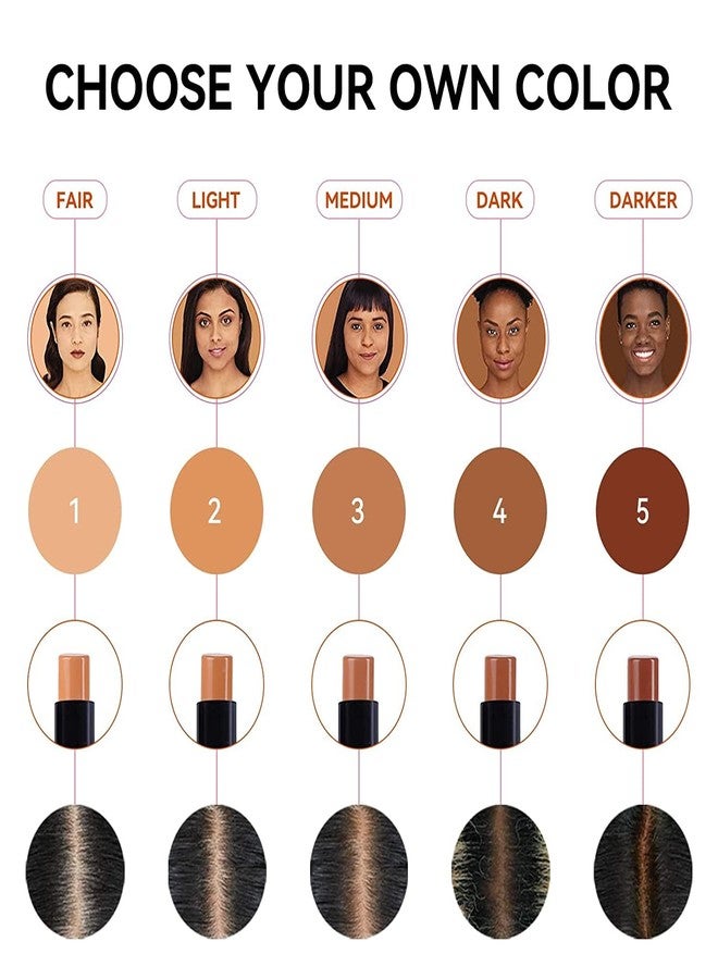 WodeMate Wig Knots Healer with Brush - Portable Sweat-proof Natural Hair Color Stick for Lace Frontal Wigs, Hairlines, and Parts, Dark Brown (04) - Image 4